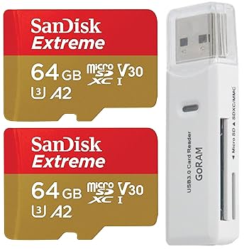 Amazon.com: SanDisk 64GB (2 Pack) Extreme microSDXC 170MB/s